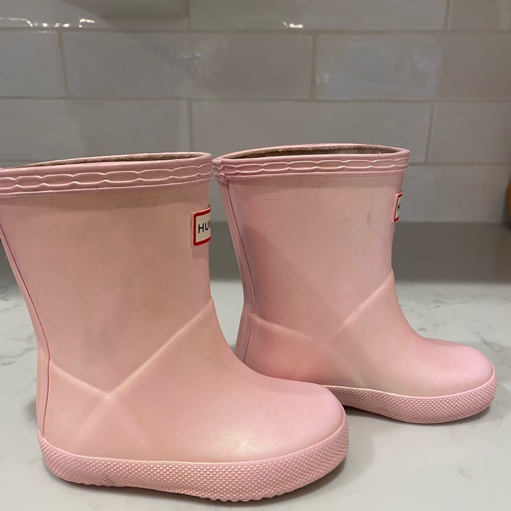 Toddler pink hunter boots size us 5 (uk 4)